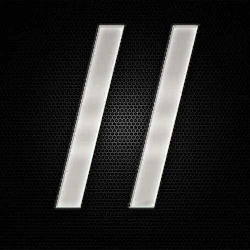 Öntapadó krómhatású műgyantás per (backslash) írásjel 27 x 27 mm