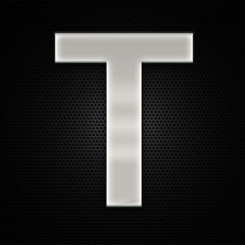 Öntapadó krómhatású műgyantás T betű 27 x 27 mm