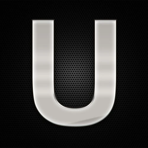 Öntapadó krómhatású műgyantás U betű 27 x 27 mm