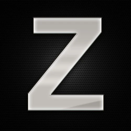 Öntapadó krómhatású műgyantás Z betű 27 x 27 mm