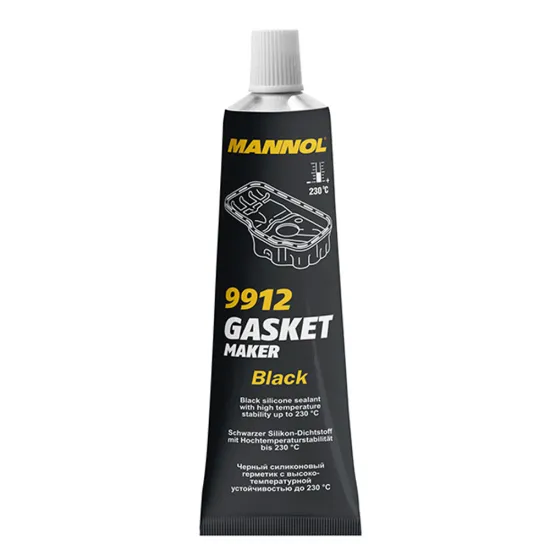 Szilikon tömítő paszta fekete színben (+230°C) Mannol 9912 Gasket Maker Black Szilikon tömítő paszta fekete színben (+230°C) Mannol 9912 Gasket Maker Black
