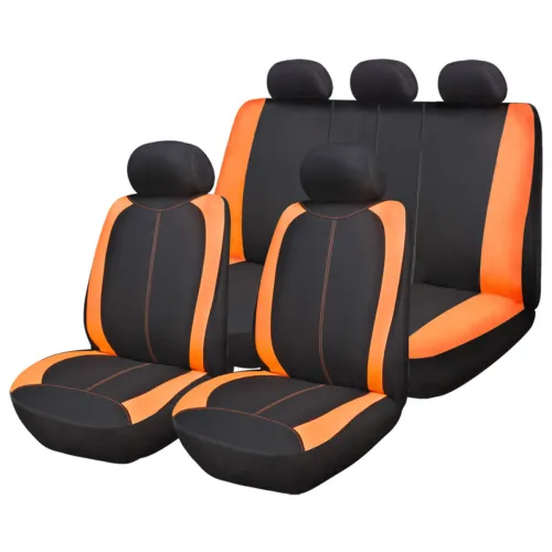 Üléshuzat univerzális 9db-os fekete-narancssárga (osztható) Formentera 17095