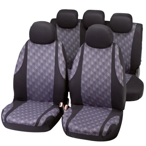 Üléshuzat univerzális  9db-os szürke-fekete Jaquard 10023