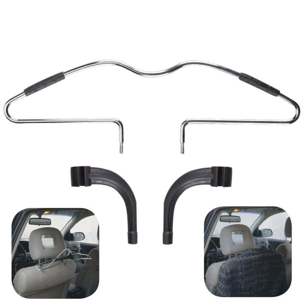 Vállfa autóba, fejtámlára rögzíthető, fém (ruhafogas) 16976